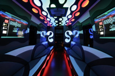 Party bus colorful lights