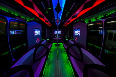 Party bus luxury interiors